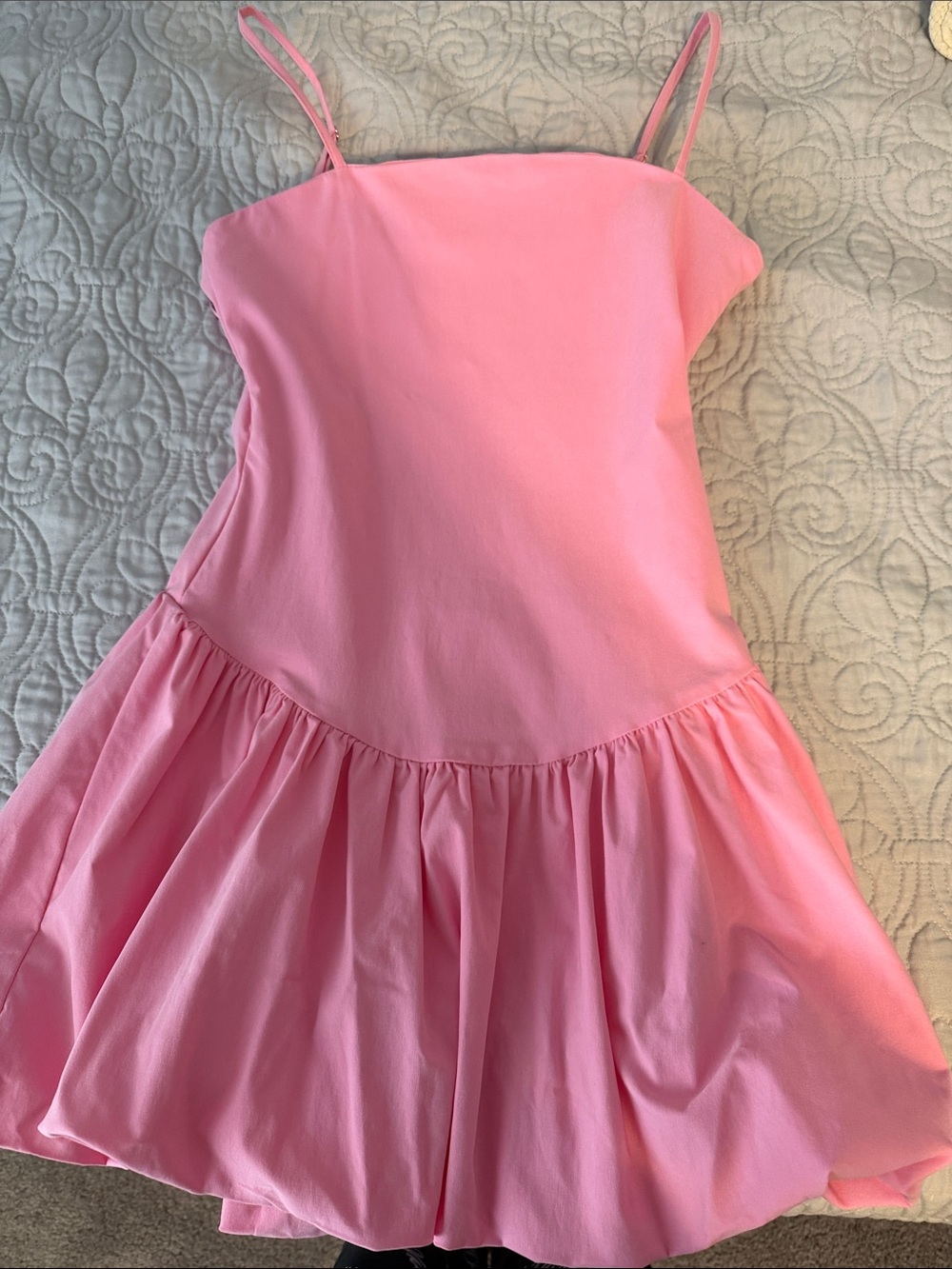 Love Tree Pink Spaghetti Strap Flared Dress